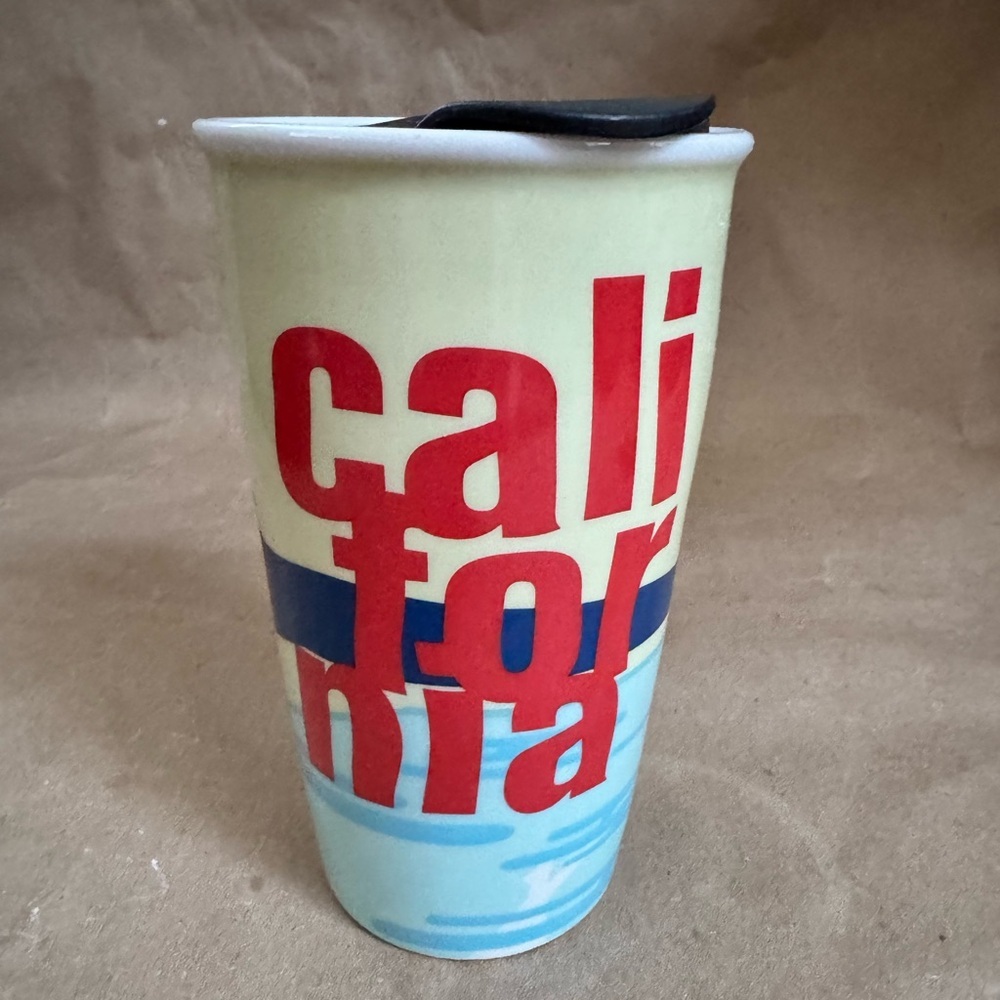 2017 Starbucks California Beach Collector Ceramic Travel Mug. 12oz